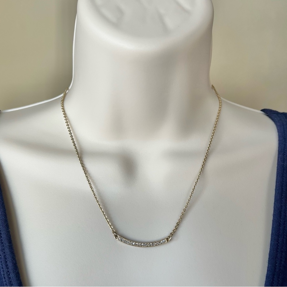 Lia Sophia Rhinestone Bar Necklace